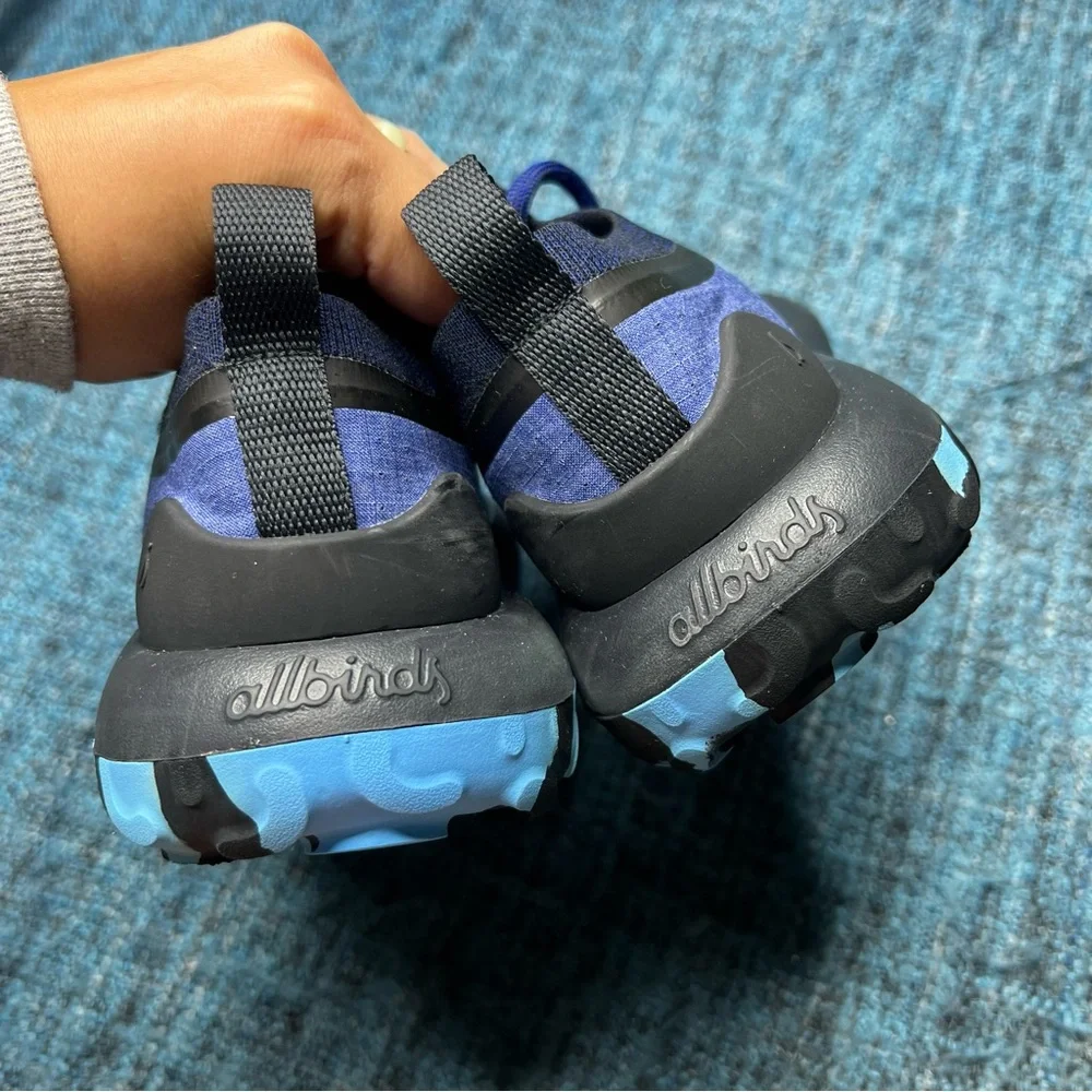 Allbirds Trail Runners SWT Sneakers in Hazy Cobalt Black Women's Size 5.5 Shoes